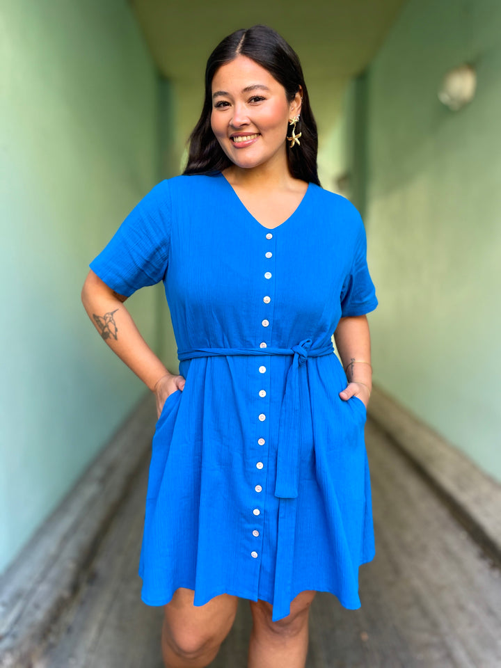 Dianas Vintage kjoler Betty Button dress - skydiver