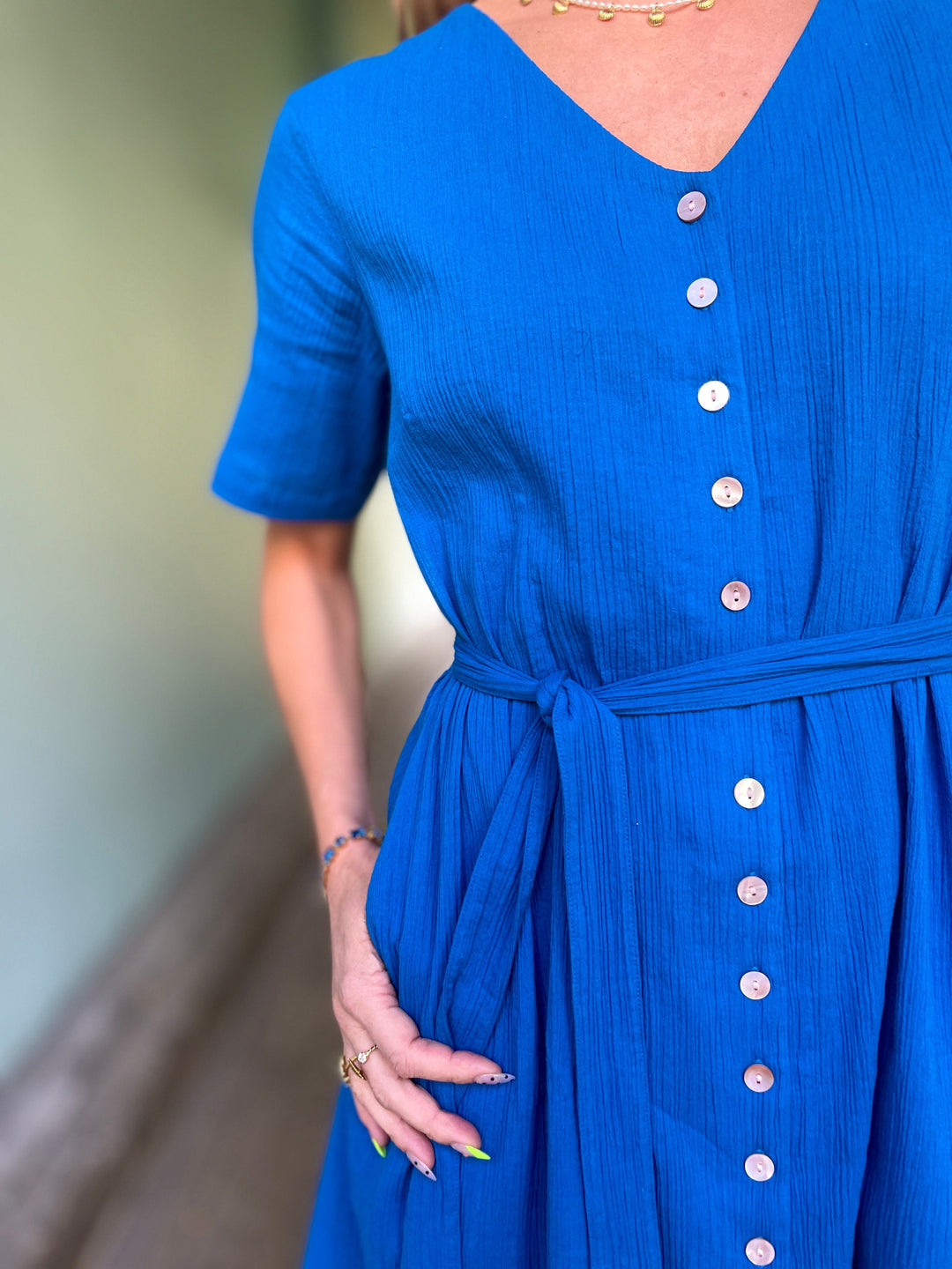 Dianas Vintage kjoler Betty Button dress - skydiver