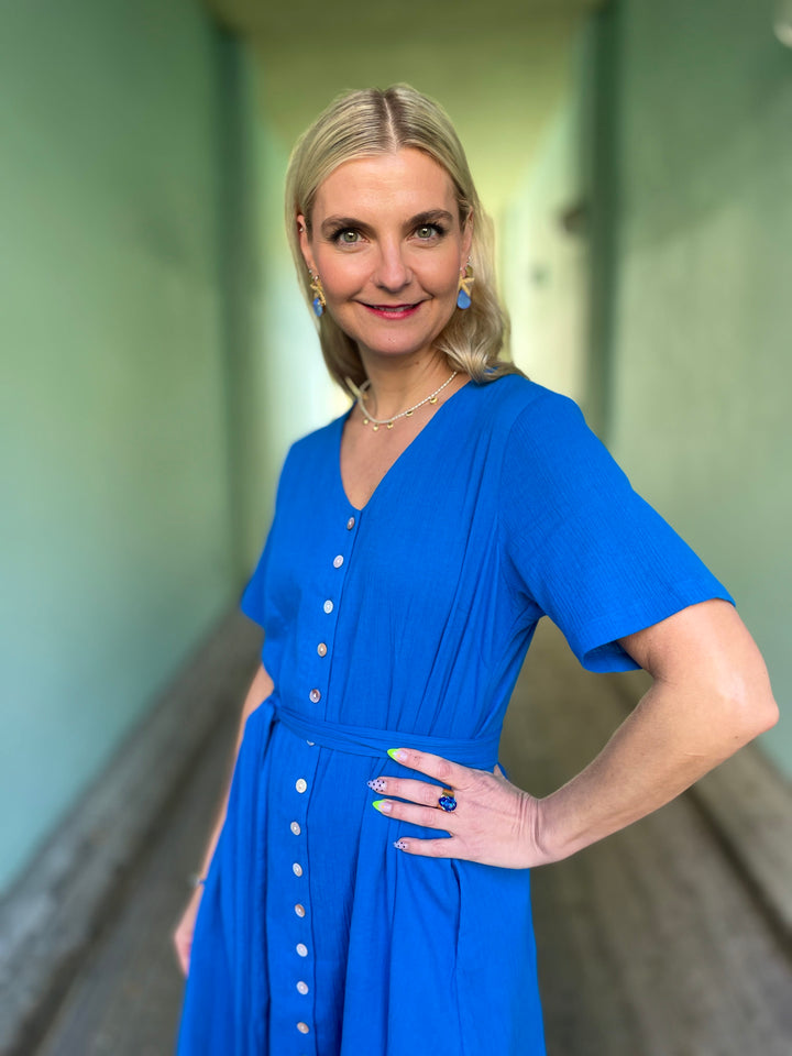 Dianas Vintage kjoler Betty Button dress - skydiver