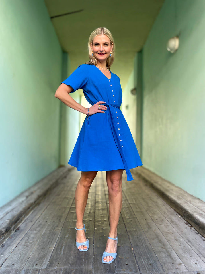 Dianas Vintage kjoler Betty Button dress - skydiver