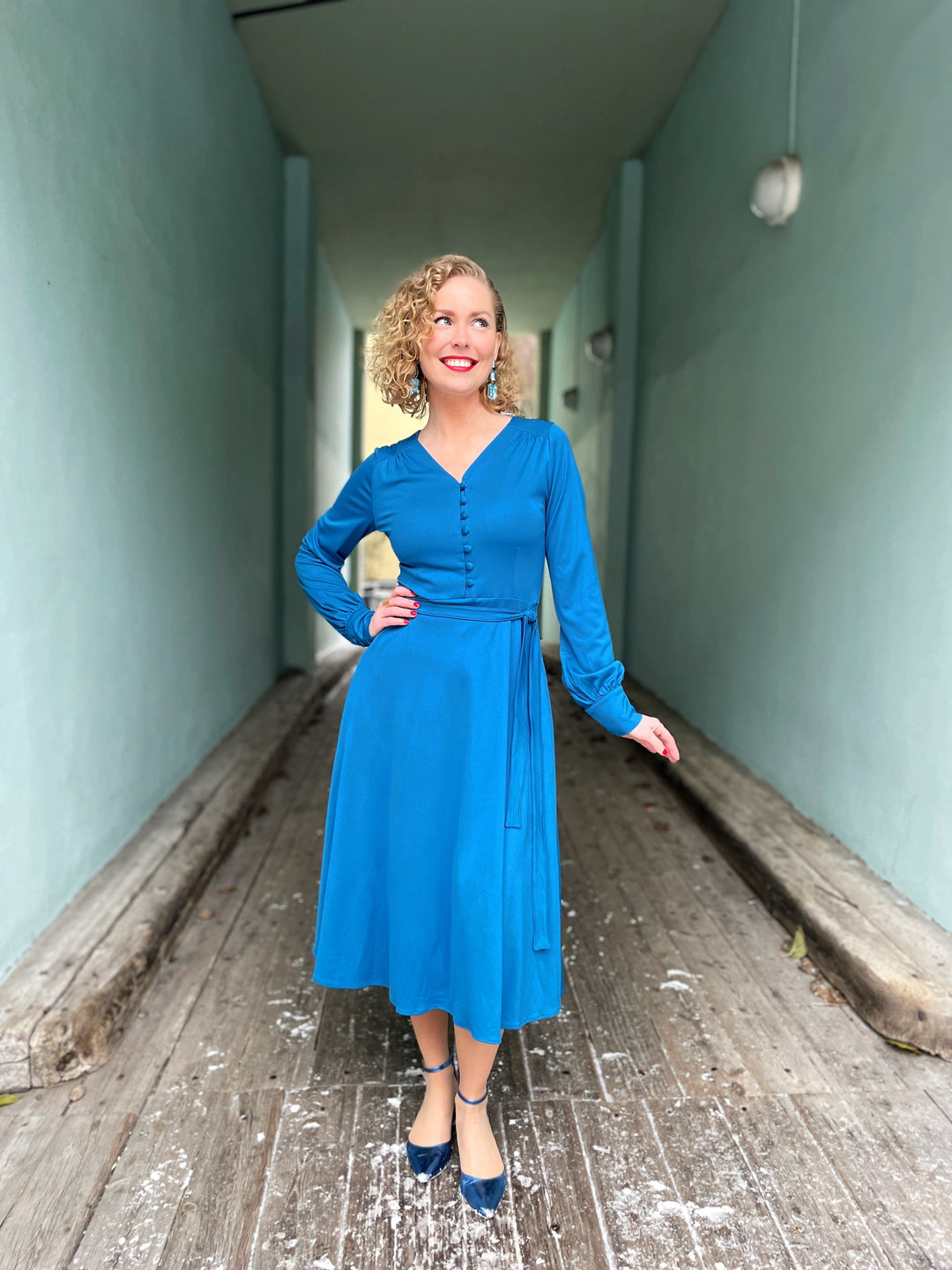 Dianas Vintage kjoler Ellen Dress - beautiful blue