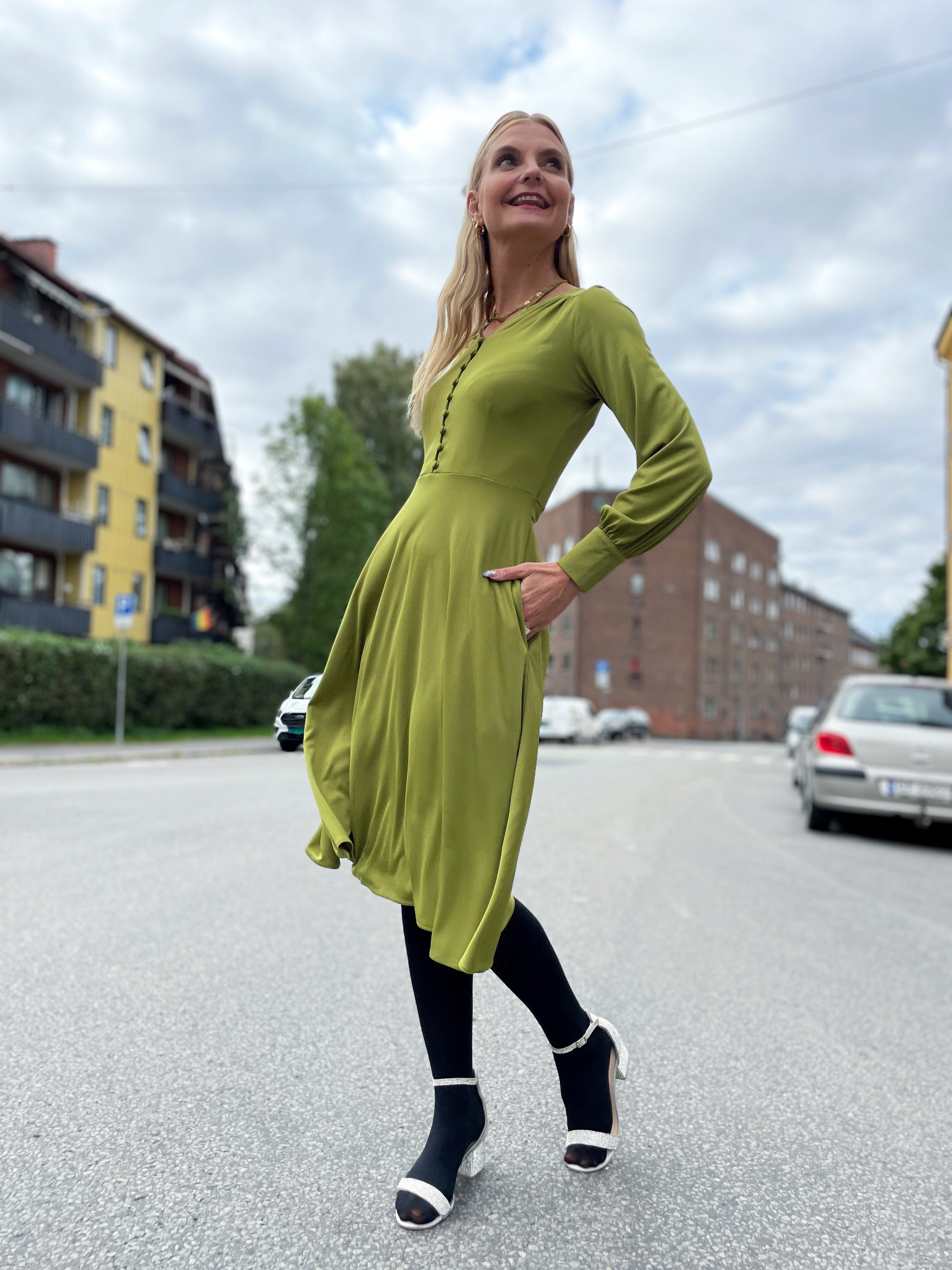 Dianas Vintage kjoler Ellen Dress - woodbine