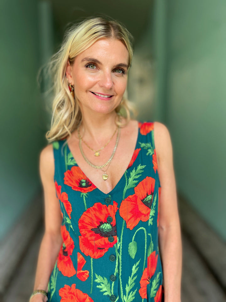 Dianas Vintage kjoler Lily dress - poppy green