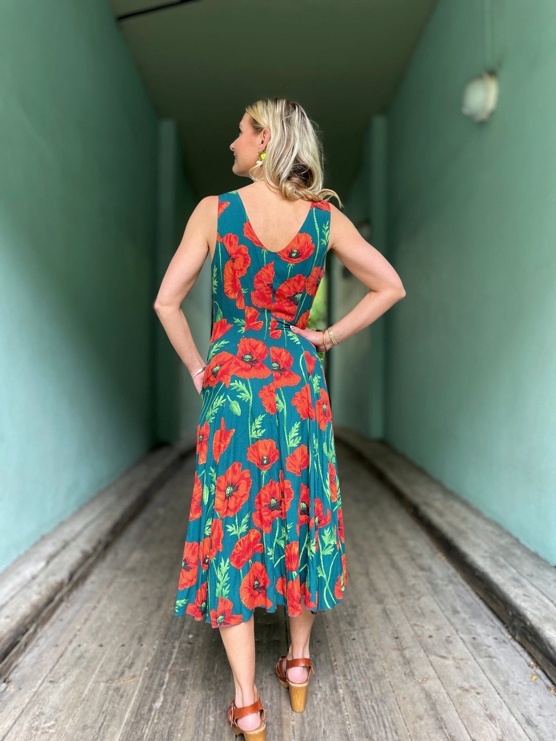Dianas Vintage kjoler Lily dress - poppy green