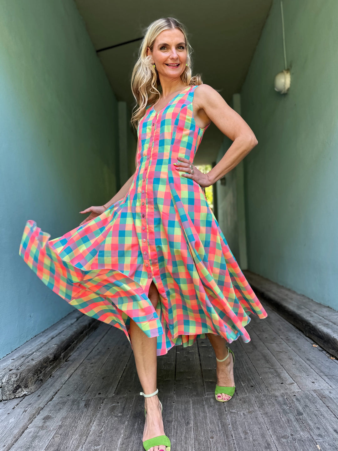 Dianas Vintage kjoler Lily dress - squares