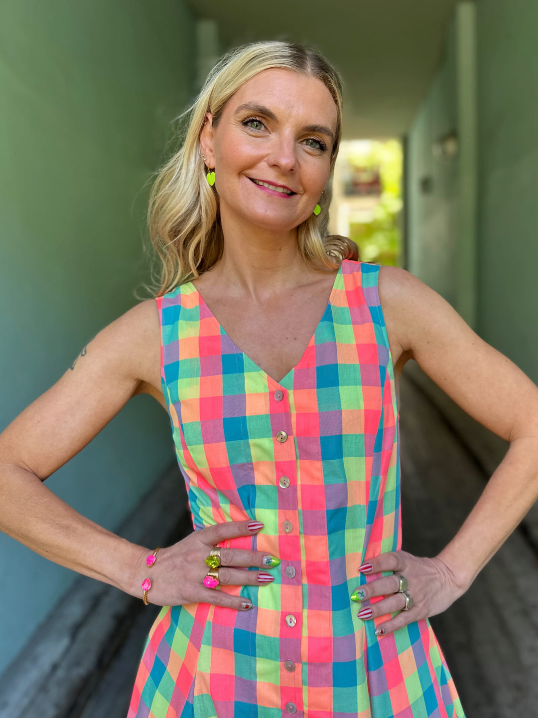Dianas Vintage kjoler Lily dress - squares