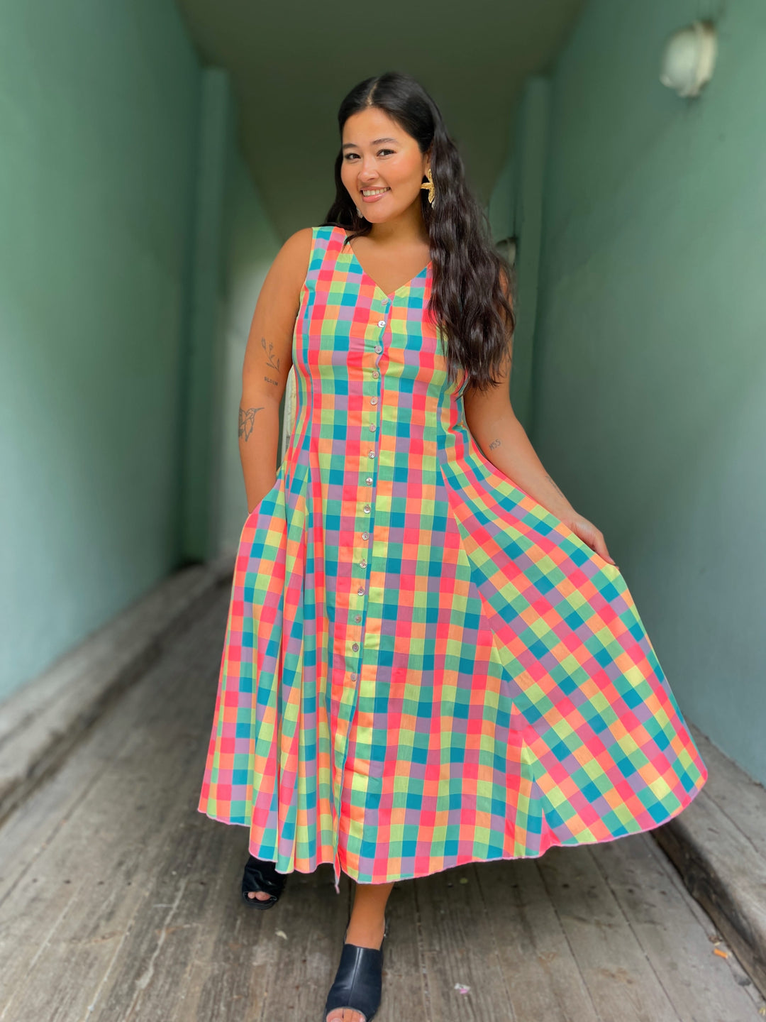 Dianas Vintage kjoler Lily dress - squares