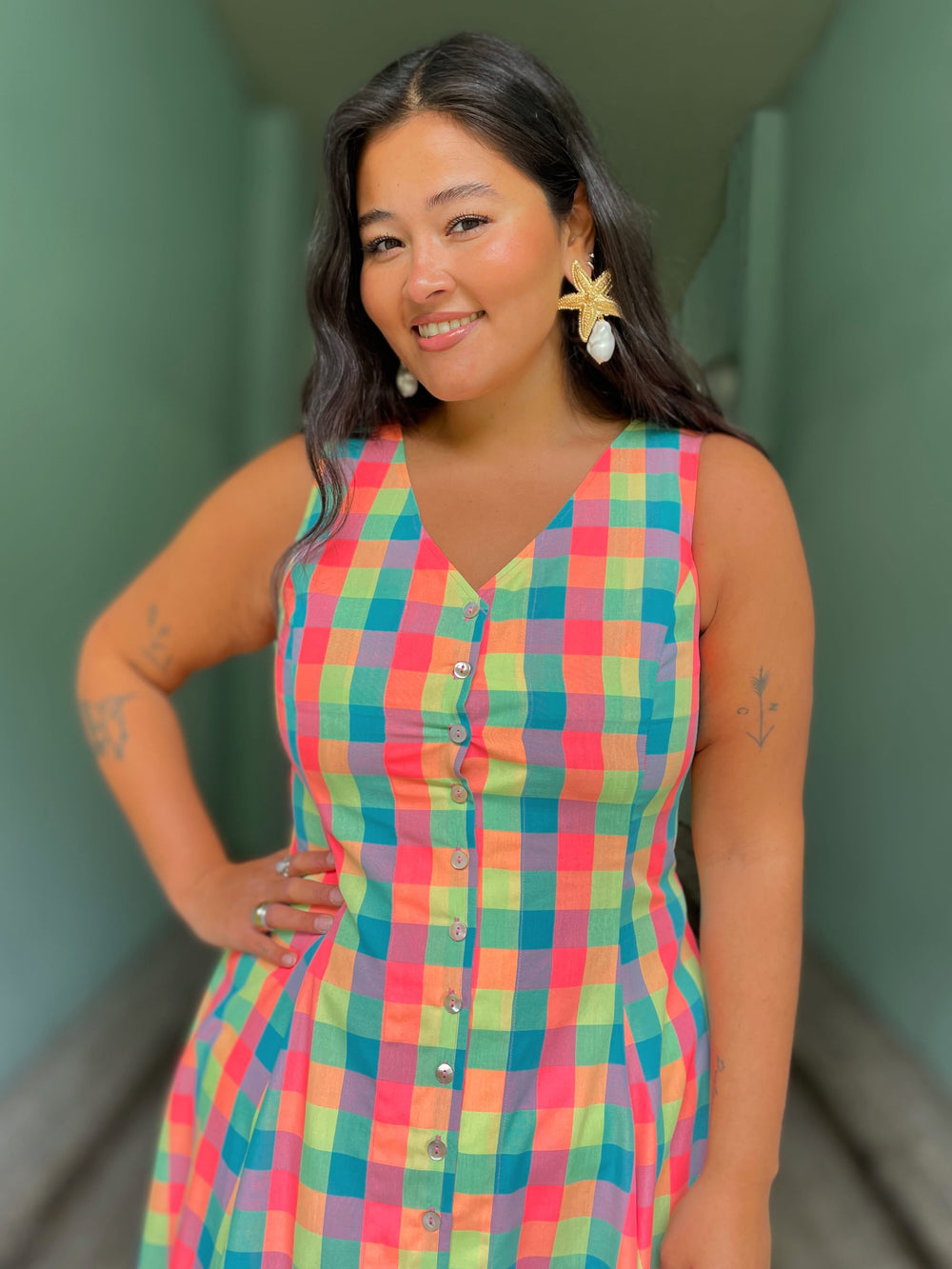 Dianas Vintage kjoler Lily dress - squares