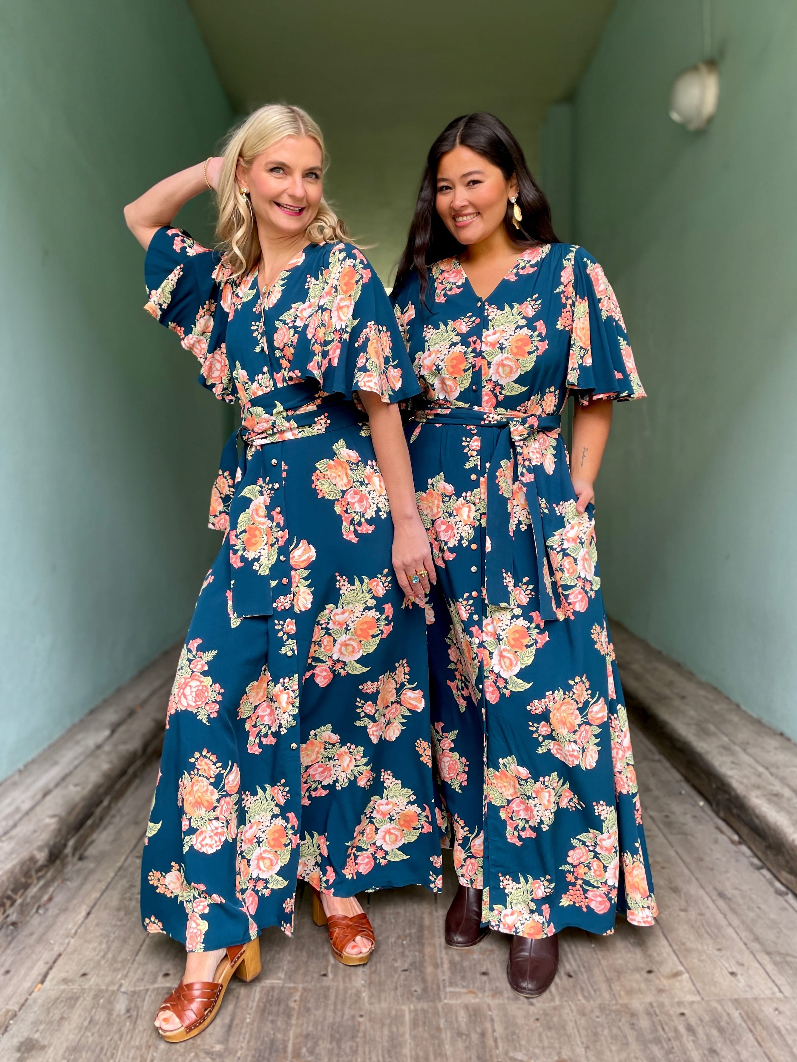 Dianas Vintage kjoler Monika dress - lang kjole - ziggy floral