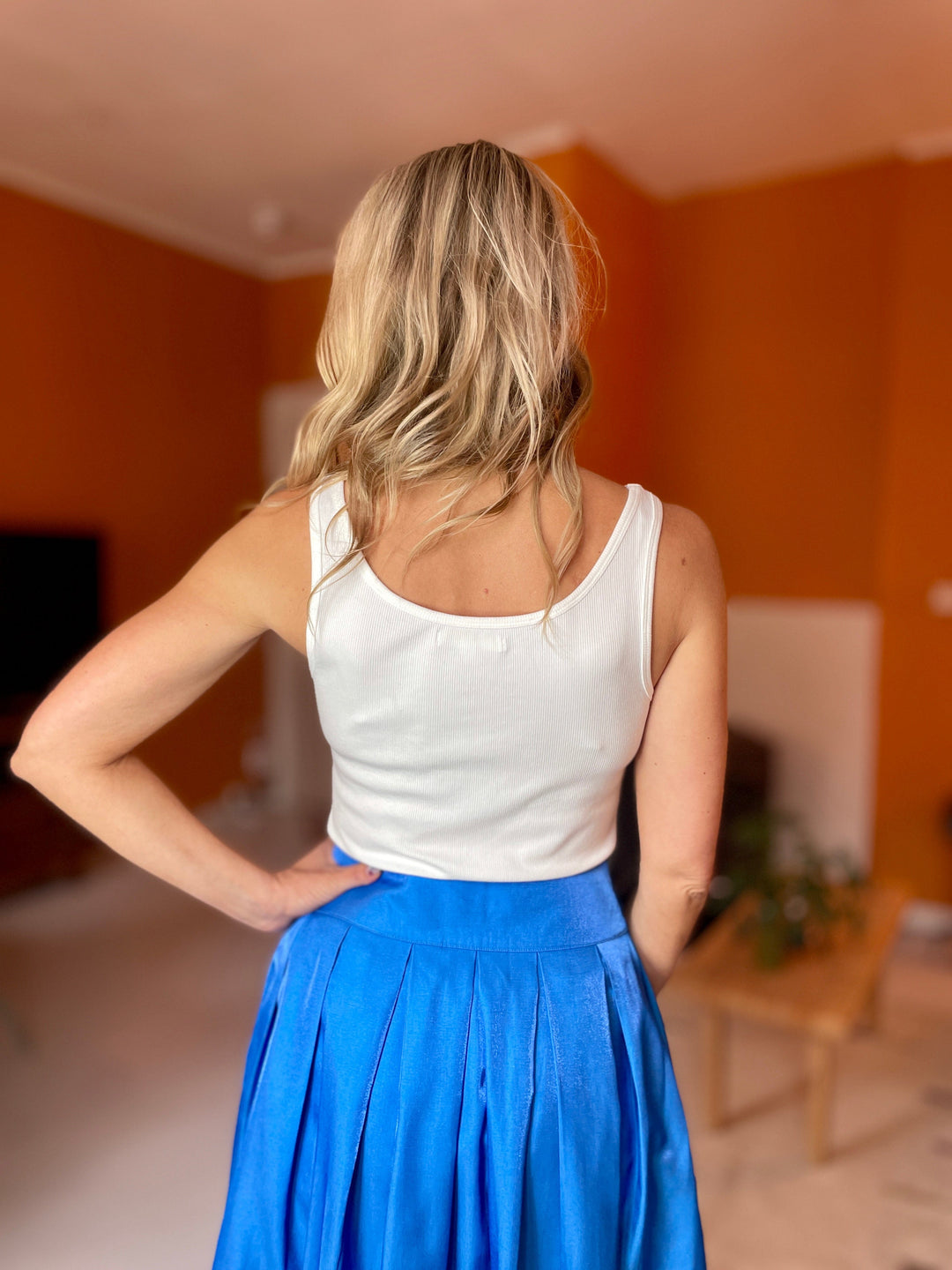 Dianas Vintage singlet Rib singlet - hvit
