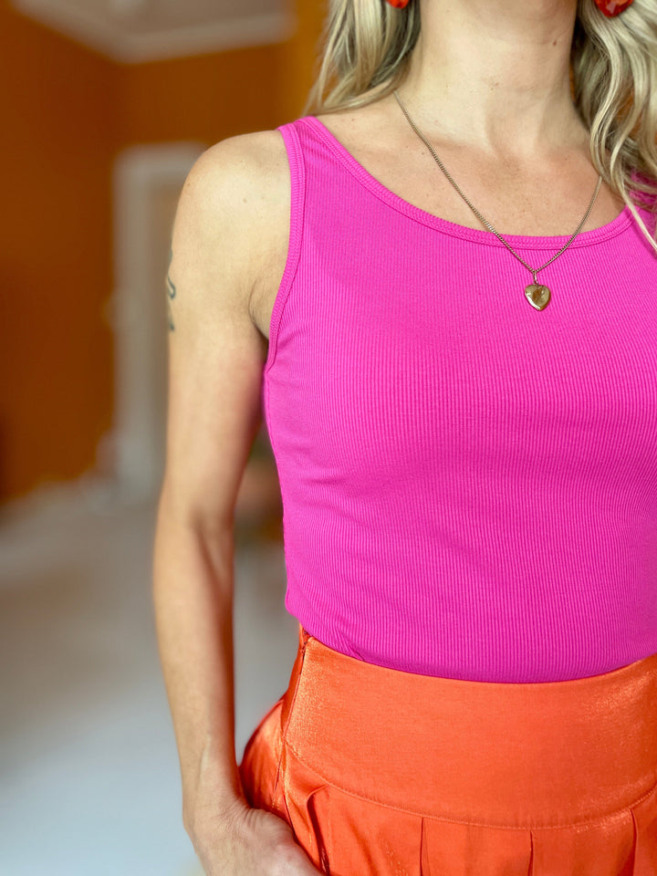 Dianas Vintage singlet Rib singlet - rosa