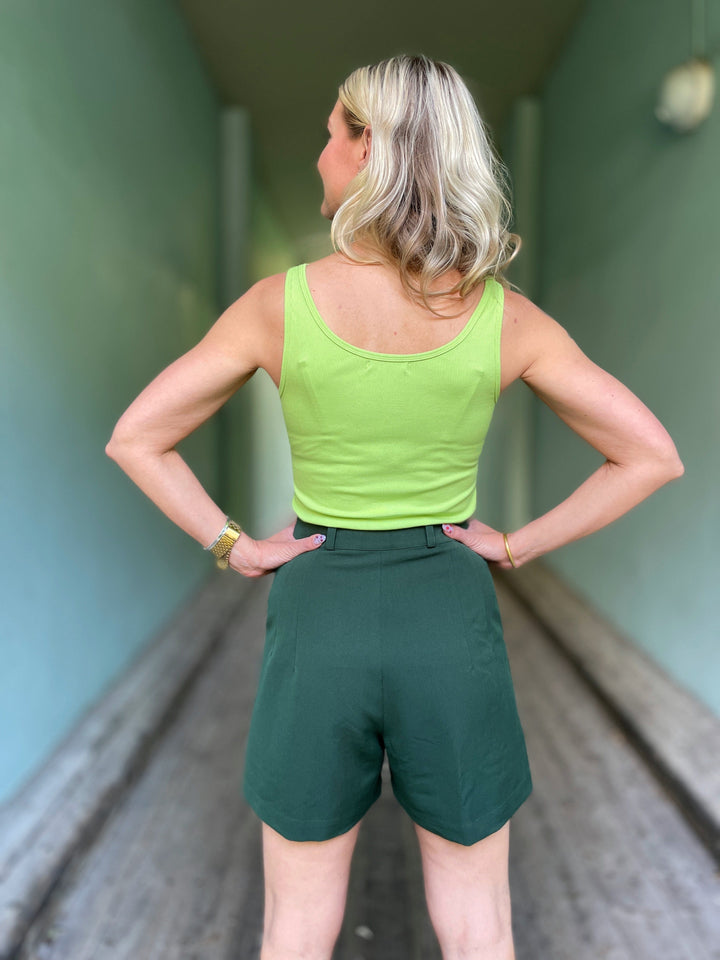 Dianas Vintage singlet Ribb singlet - syrlig grønn