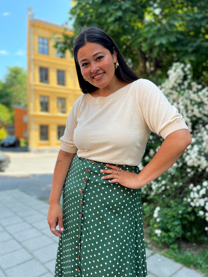 Dianas Vintage skjørt Betty Button skirt dots - green