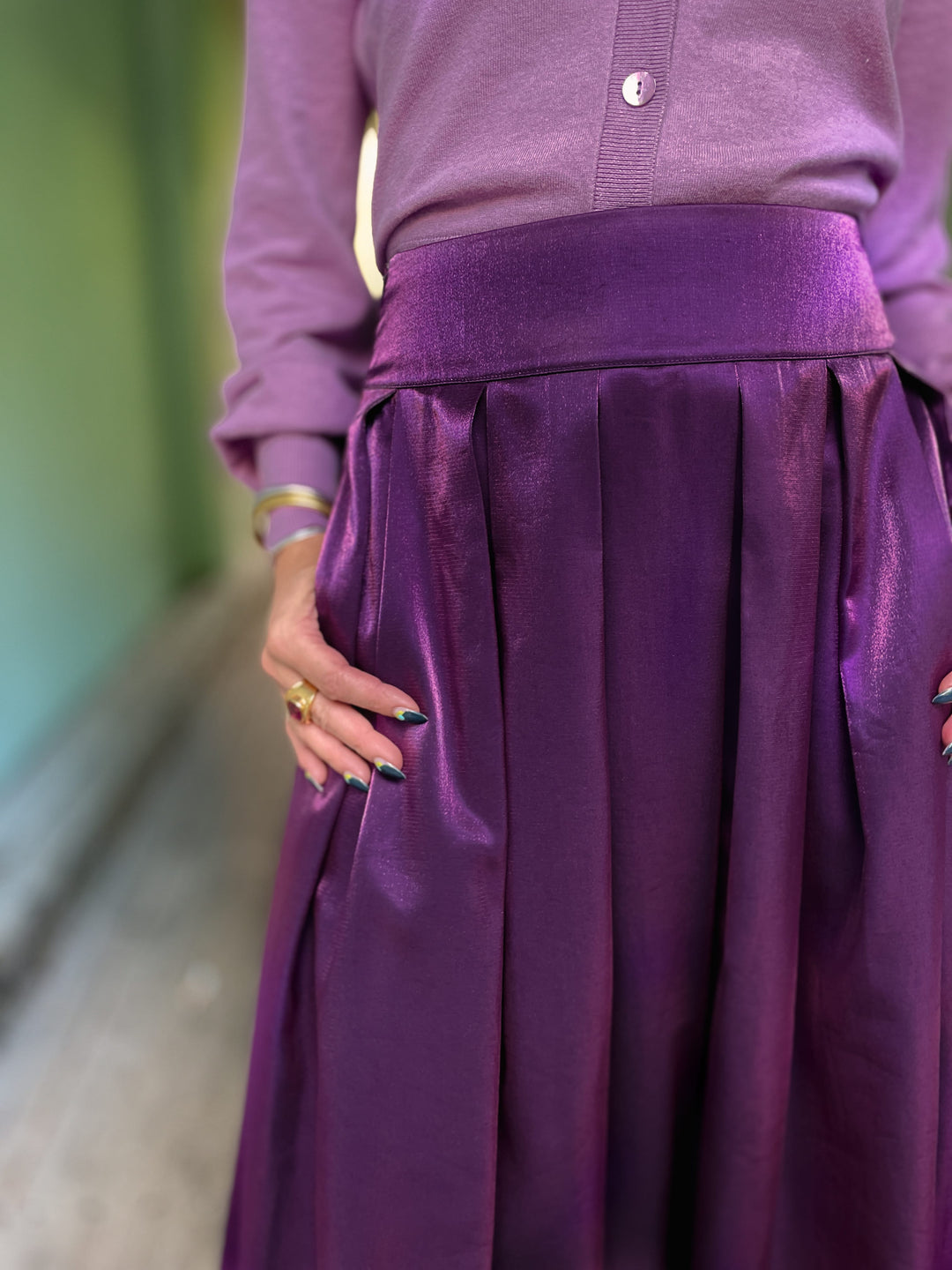 Dianas Vintage skjørt Party skirt - deep purple