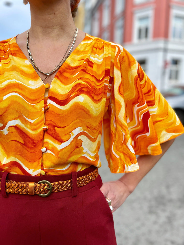 Dianas Vintage Topper Diana bluse - solskinn