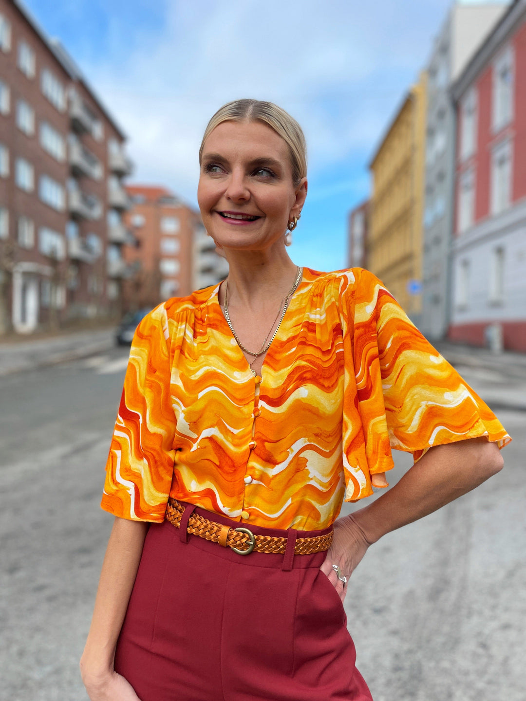 Dianas Vintage Topper Diana bluse - solskinn