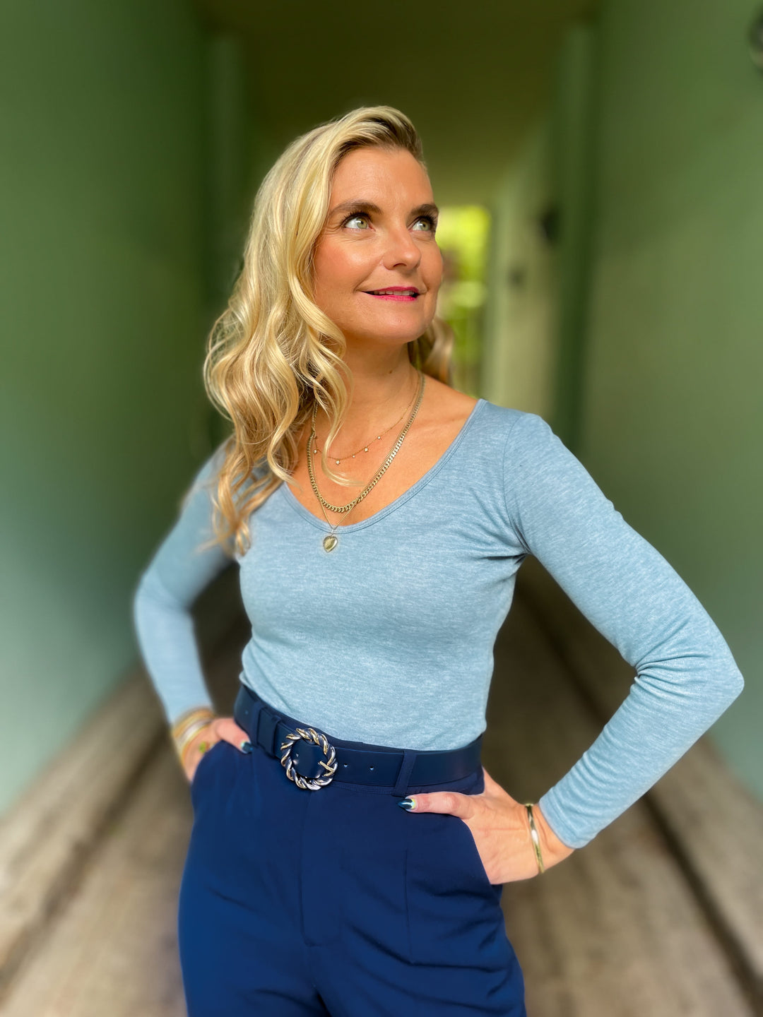 Dianas Vintage Topper Stay Warm top - blå