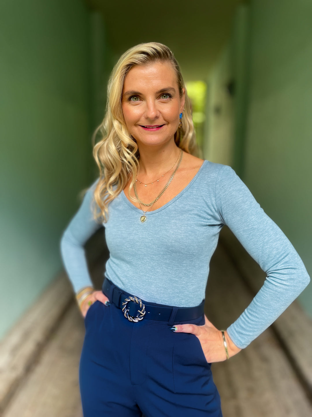 Dianas Vintage Topper Stay Warm top - blå