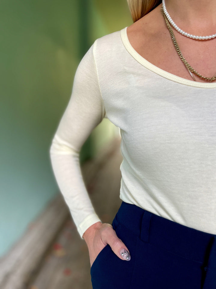 Dianas Vintage Topper Stay Warm top - hvit ny AW25