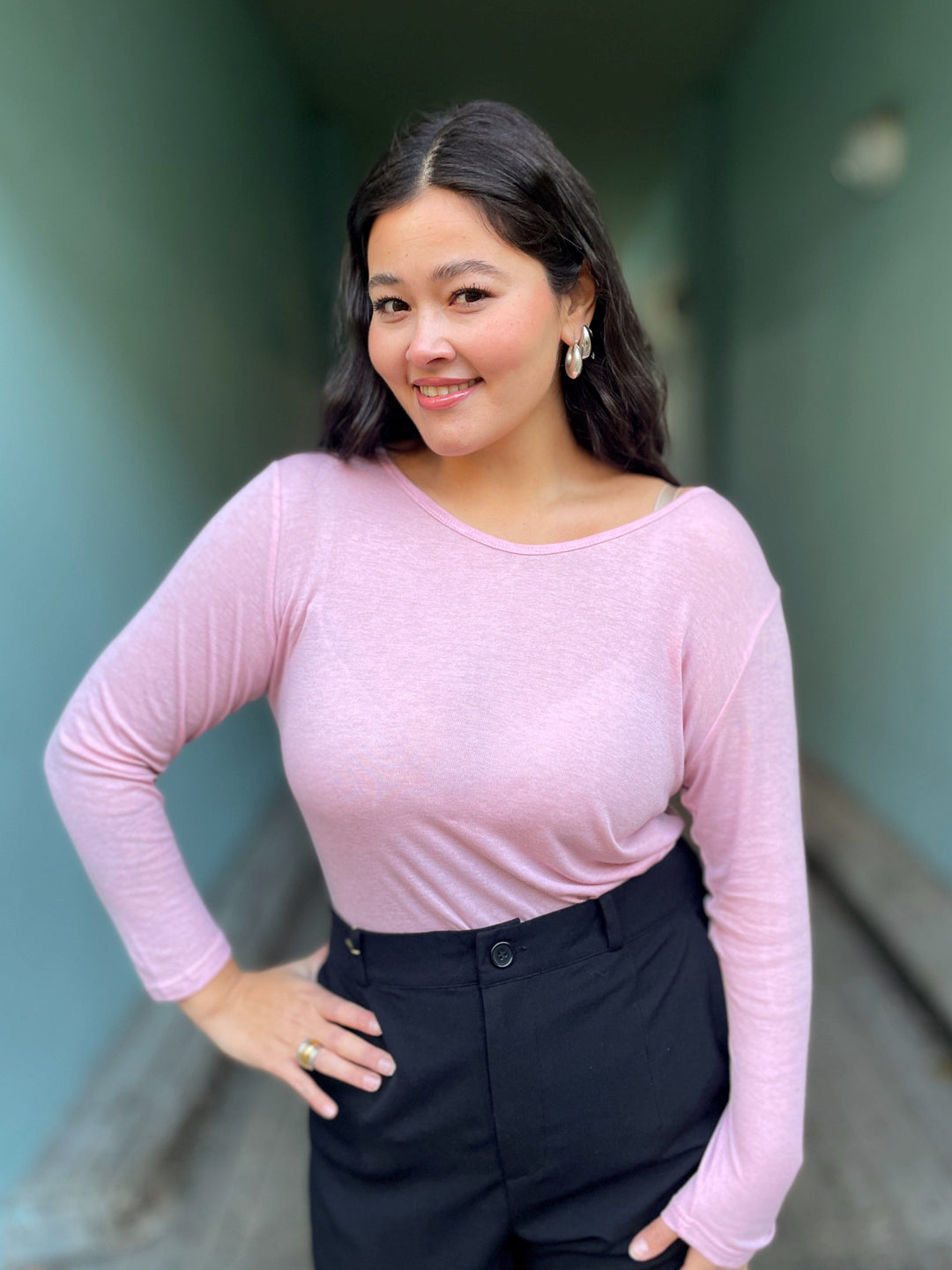 Dianas Vintage Topper Stay Warm top - light pink