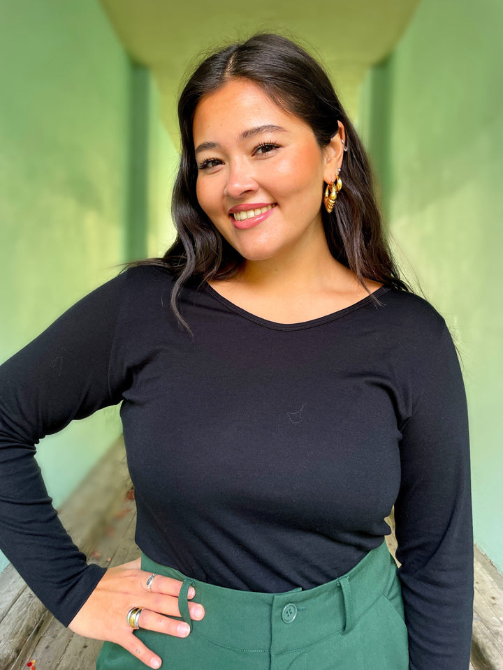 Dianas Vintage Topper Stay Warm top - svart ny aw25