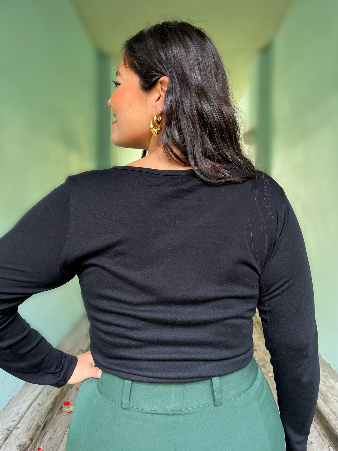 Dianas Vintage Topper Stay Warm top - svart ny aw25