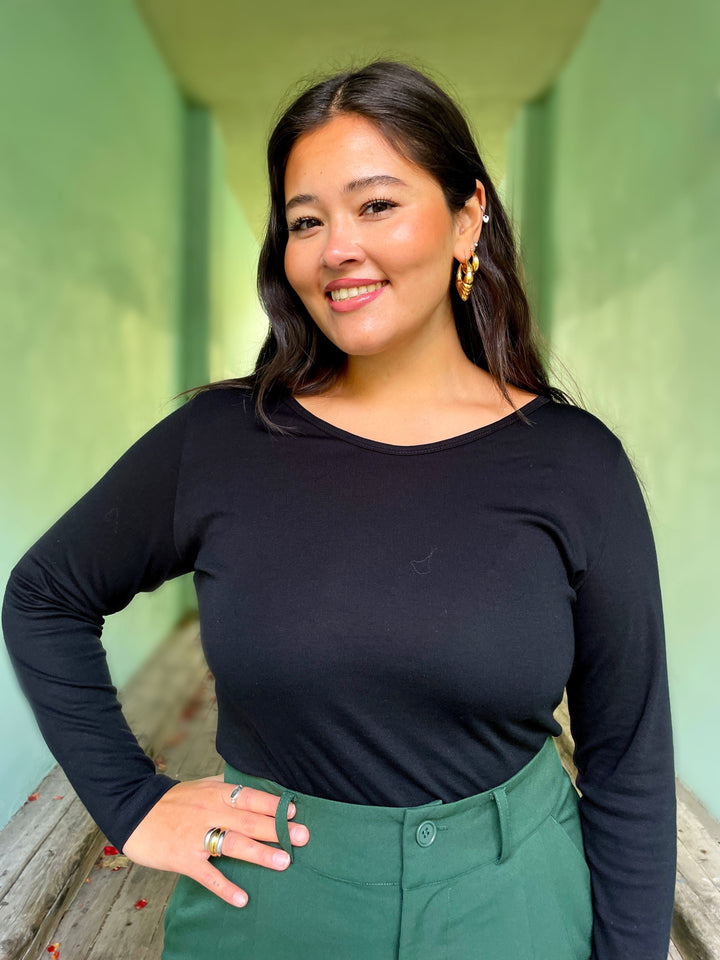 Dianas Vintage Topper Stay Warm top - svart ny aw25