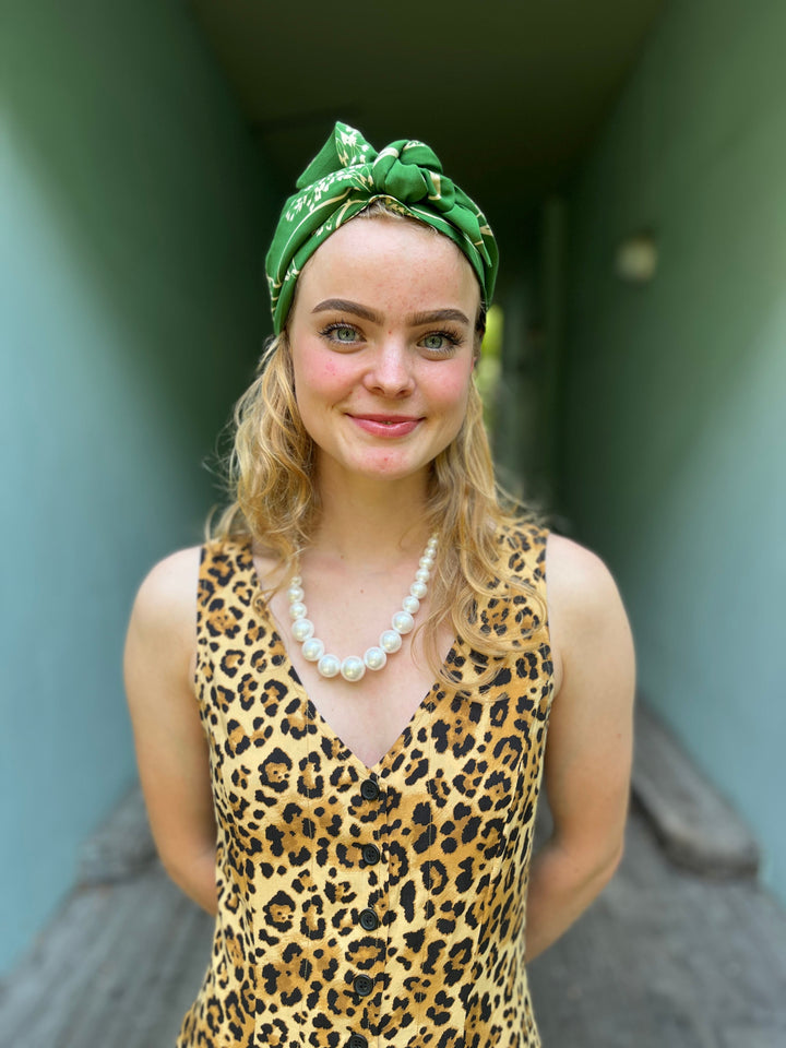 Dianas Vintage turban Turban av restestoff - green dream