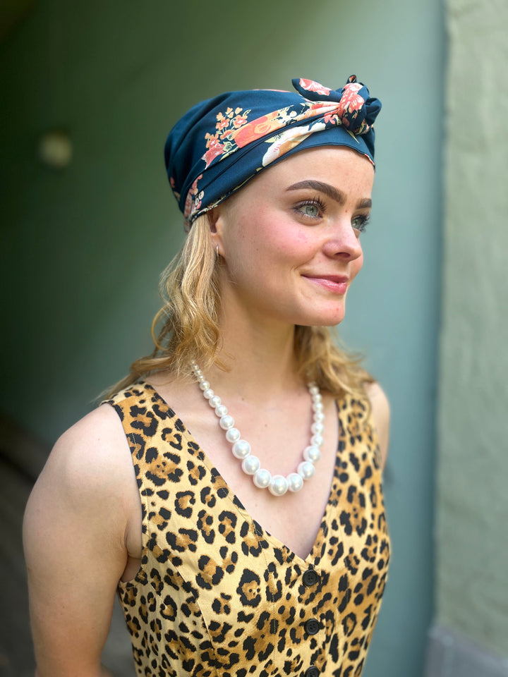Dianas Vintage turban Turban av restestoff - Ziggy floral