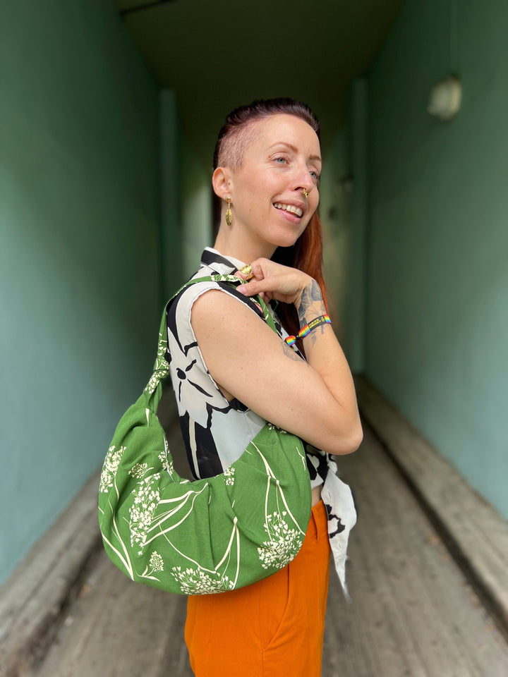 Dianas Vintage vesker Veske av restestoff - green dream