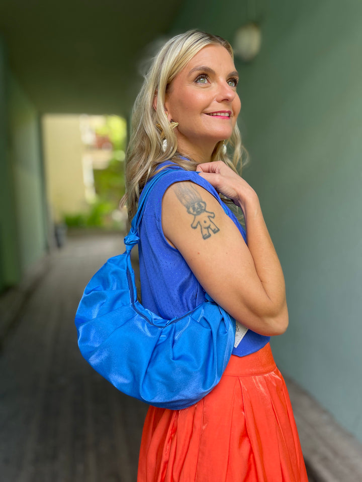 Dianas Vintage vesker Veske av restestoff - party blue