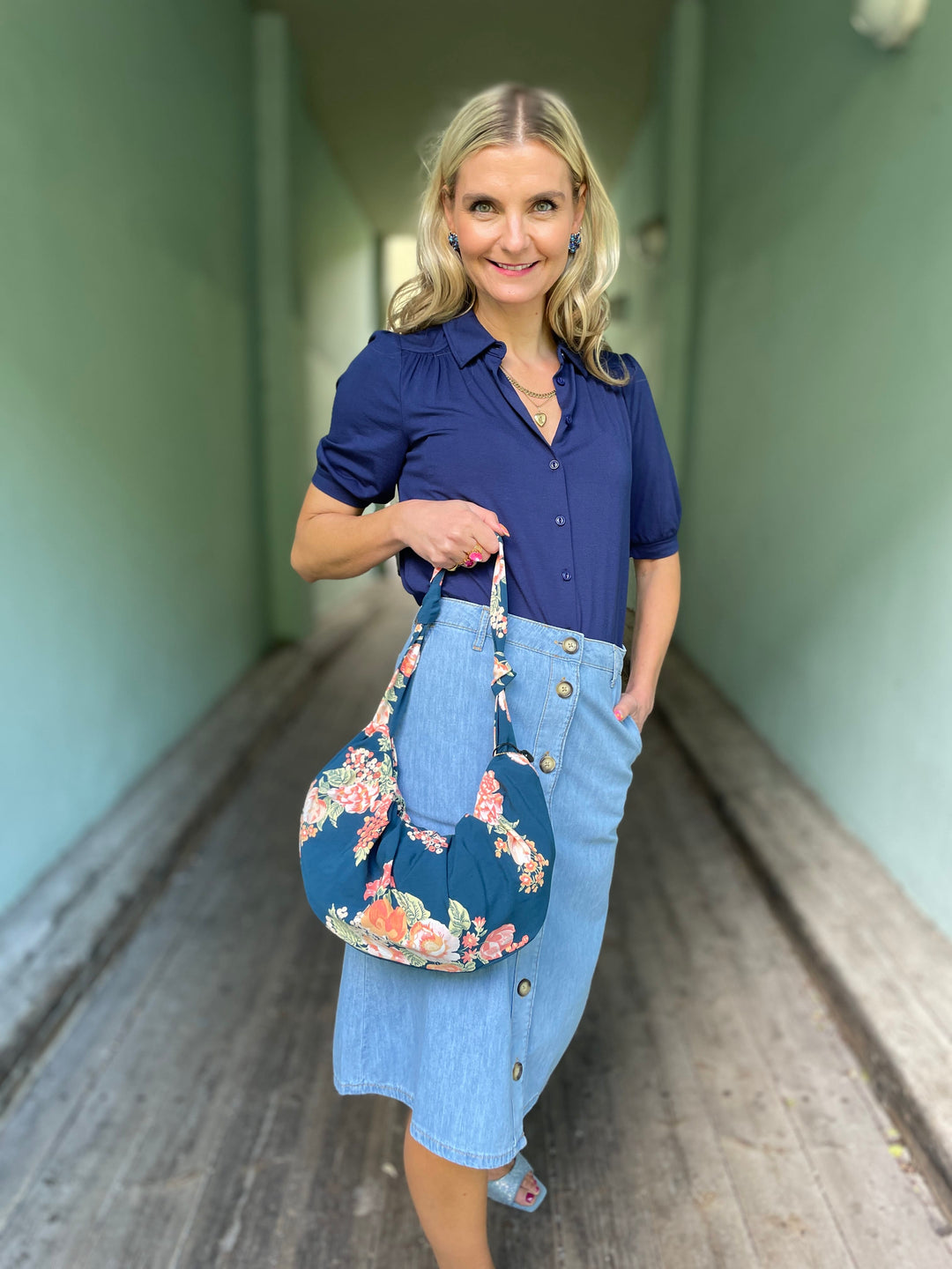 Dianas Vintage vesker Veske av restestoff - Ziggy floral