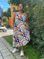Last inn bildet i Galleri-visningsprogrammet, Dianas Vintage❤️Wasusu kjoler Bangkok dress - grafisk fest
