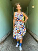 Last inn bildet i Galleri-visningsprogrammet, Dianas Vintage❤️Wasusu kjoler Bangkok dress - grafisk fest
