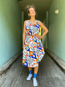 Dianas Vintage❤️Wasusu kjoler Bangkok dress - grafisk fest