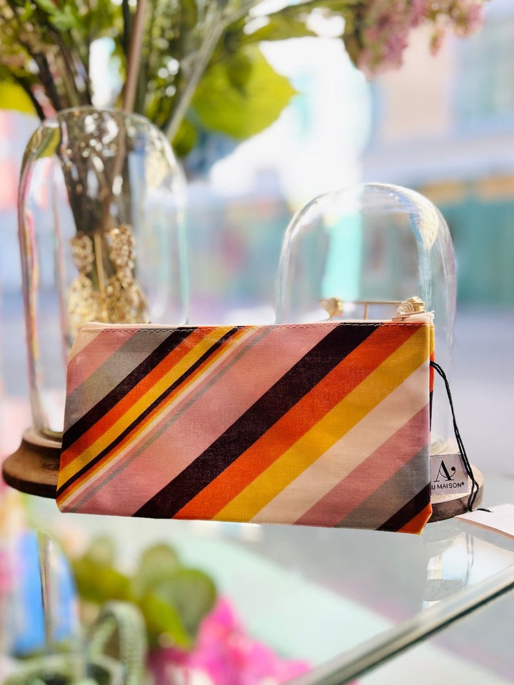 Eja Sminkepung Liten Sminkepung - Multi Stripe Brun