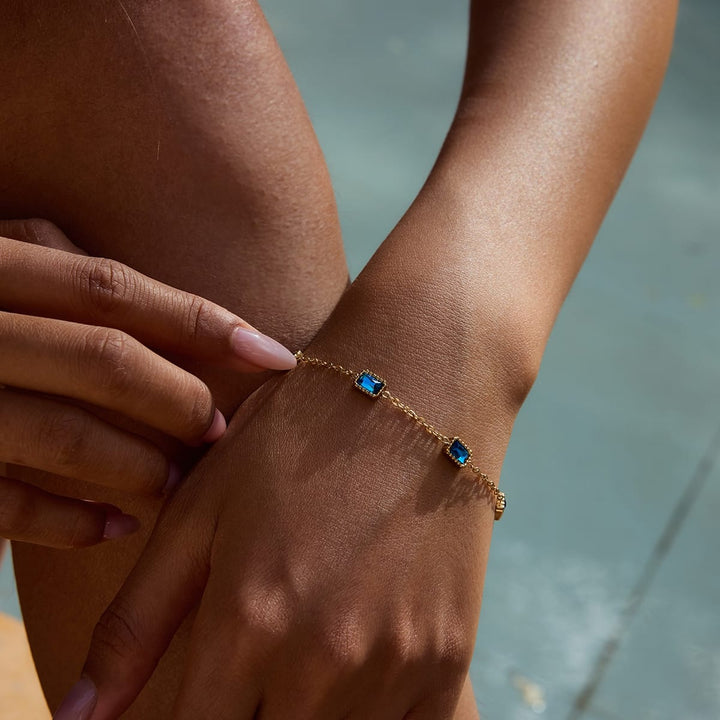 Frøken Dianas salonger armbånd Armbånd blå steiner
