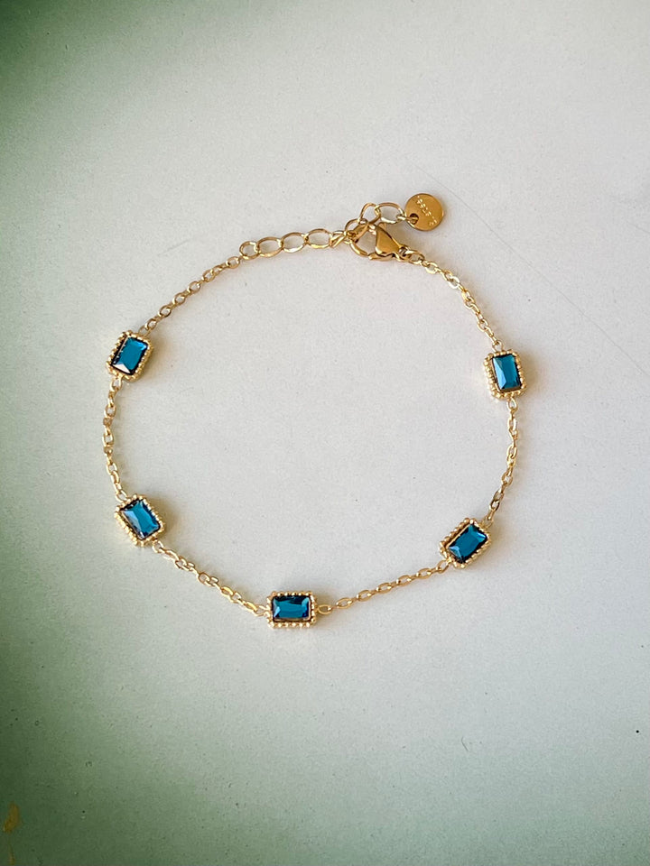 Frøken Dianas salonger armbånd Armbånd blå steiner