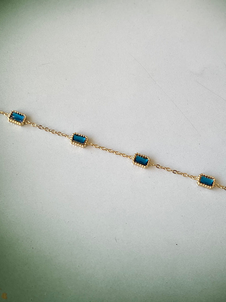 Frøken Dianas salonger armbånd Armbånd blå steiner