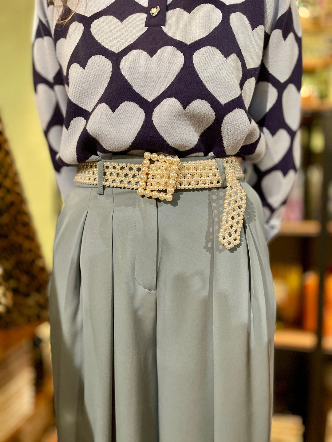 Frøken Dianas salonger belter Perlebelte