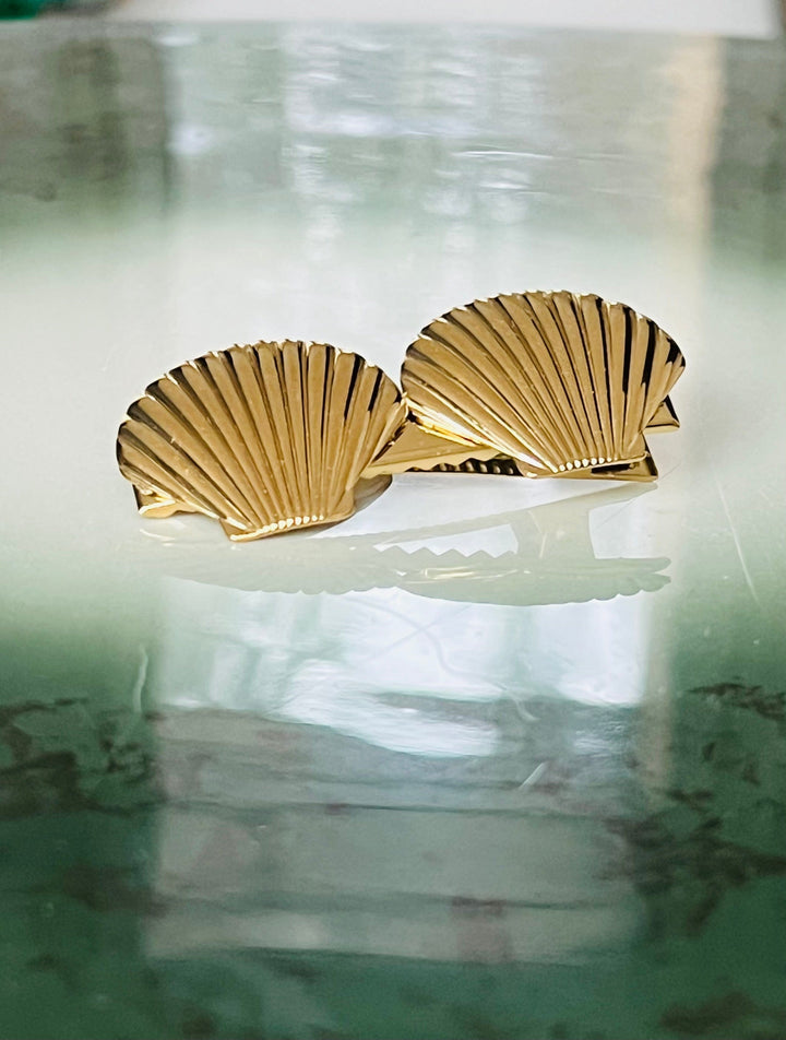 Frøken Dianas salonger Hårpynt Hårklemme hjerteskjell - gull