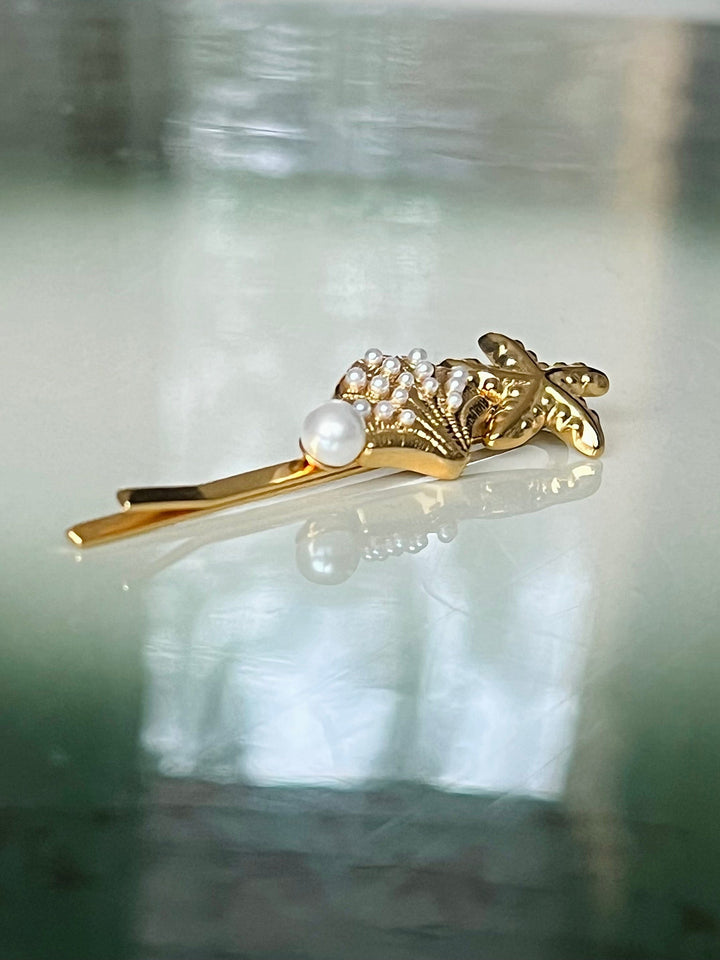 Frøken Dianas salonger Hårpynt Hårklemme sjøskatter - gull