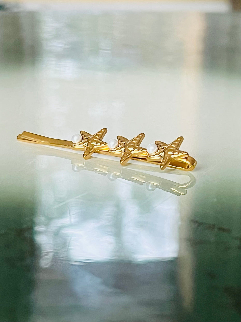 Frøken Dianas salonger Hårpynt Hårklemme sjøstjerner - gull