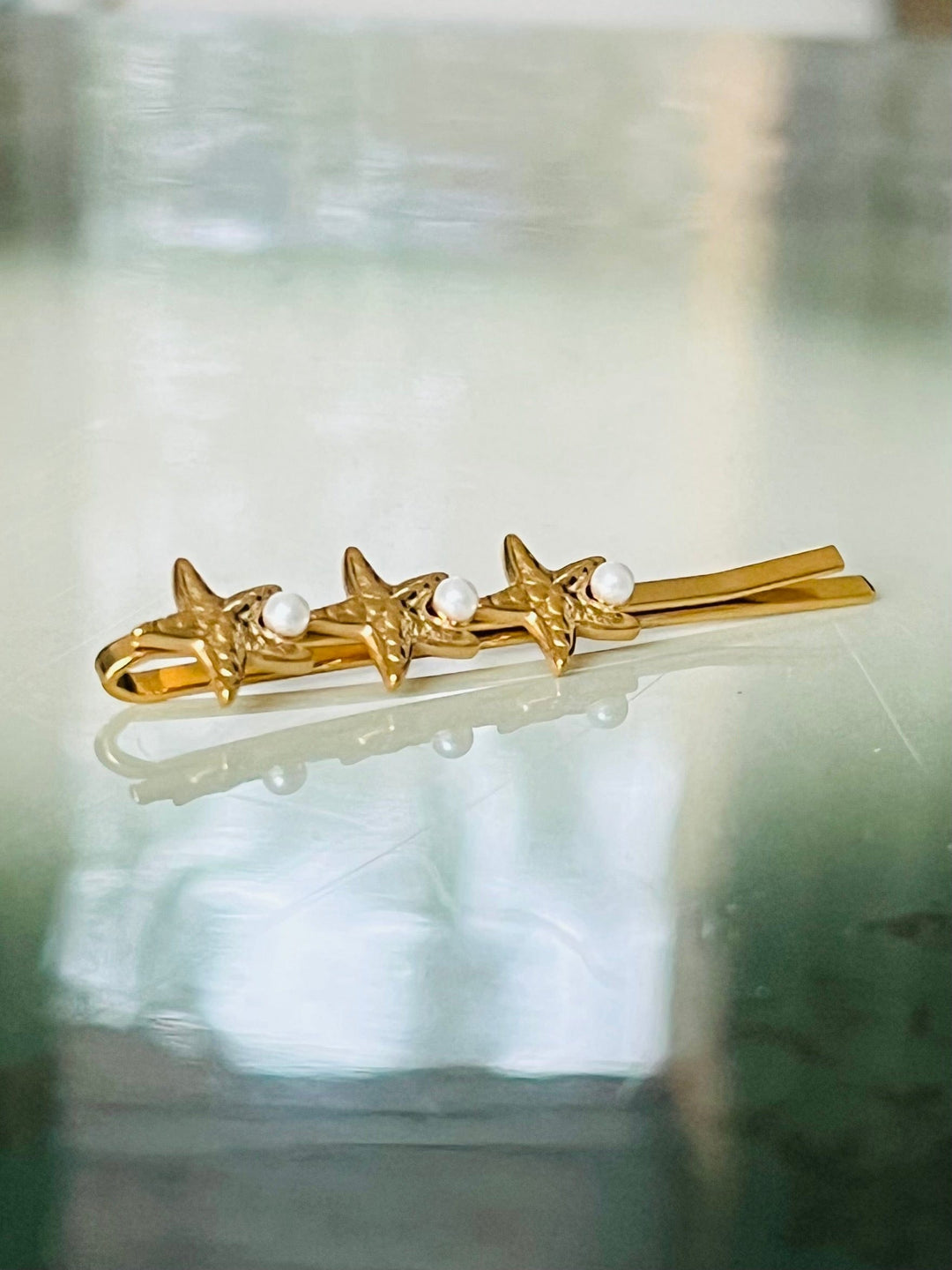 Frøken Dianas salonger Hårpynt Hårklemme sjøstjerner - gull