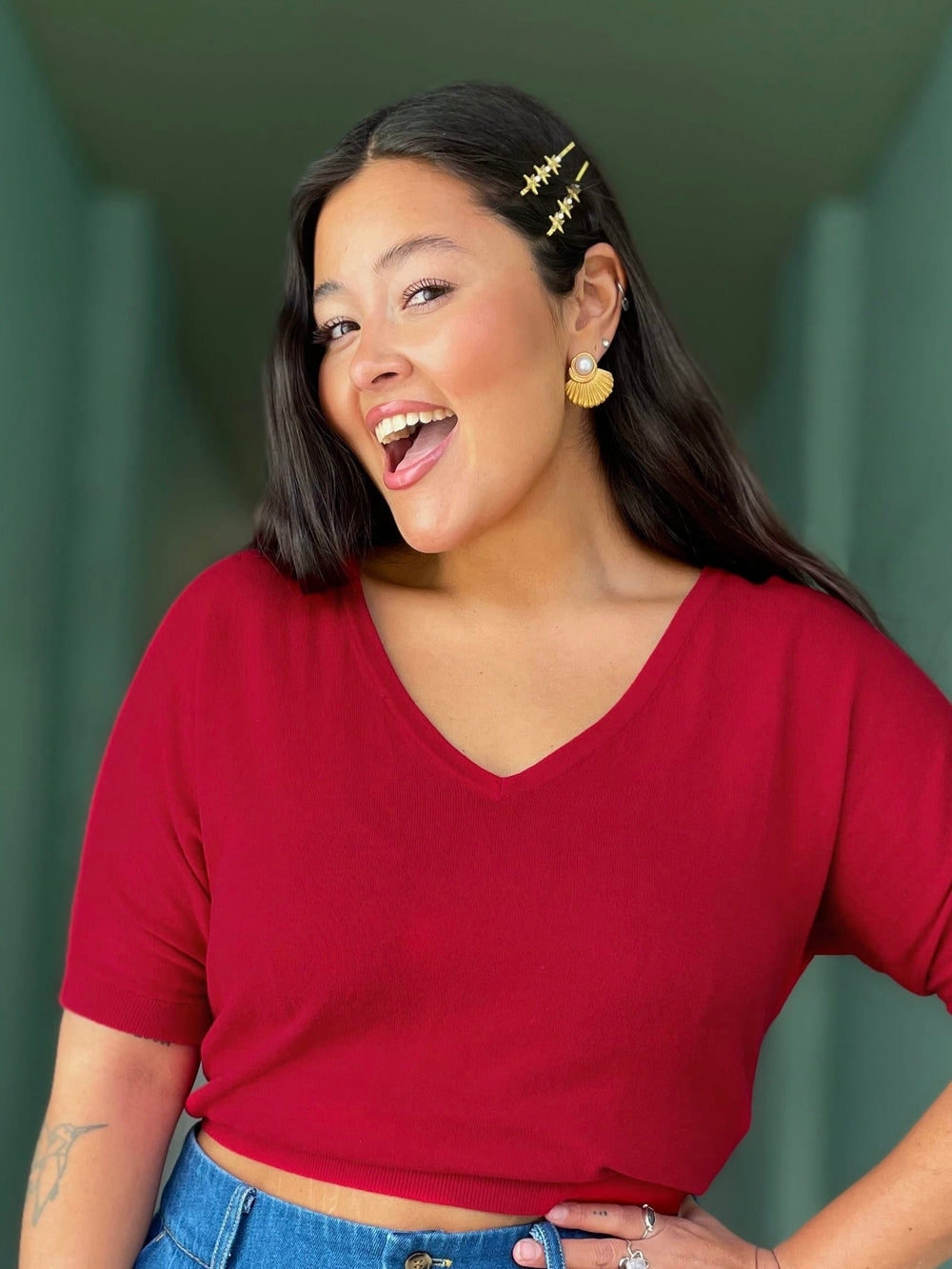 Frøken Dianas salonger Hårpynt Hårklemme sjøstjerner - gull