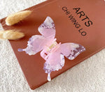 Last inn bildet i Galleri-visningsprogrammet, Frøken Dianas salonger hårpynt Hårklype - stor sommerfugl - rosa
