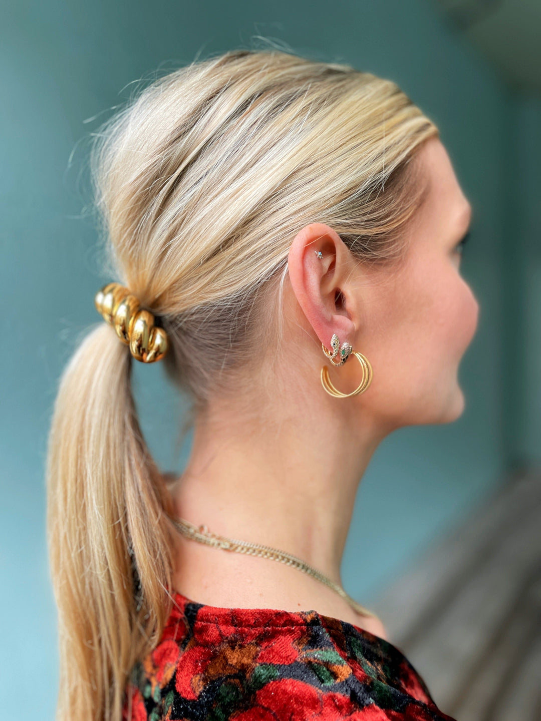 Frøken Dianas salonger Hårpynt Hårstrikk twisted cuff - sølv
