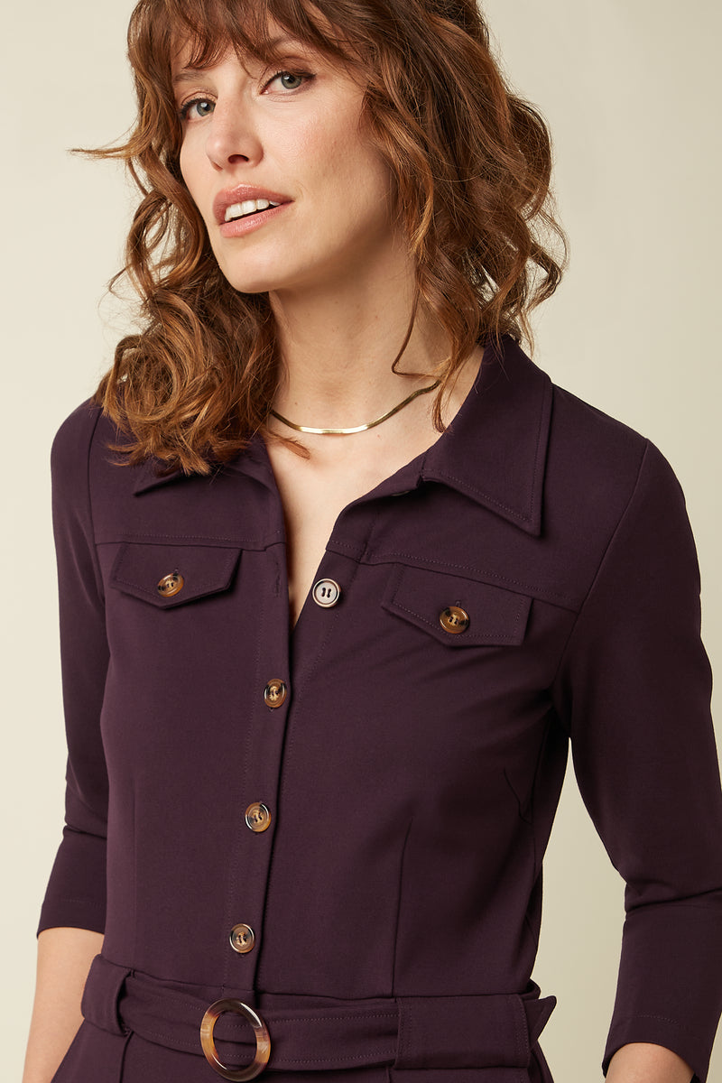 Alexa Uni Rodeo buksedress - grape red