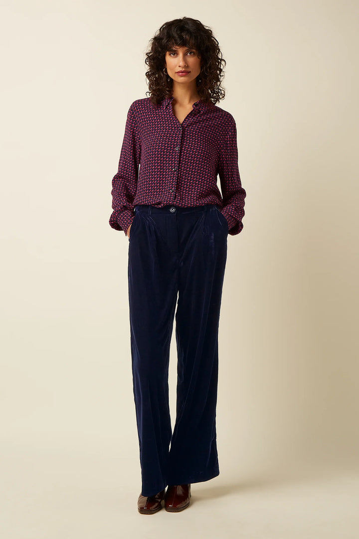 Maisie Chartre bluse - evening blue