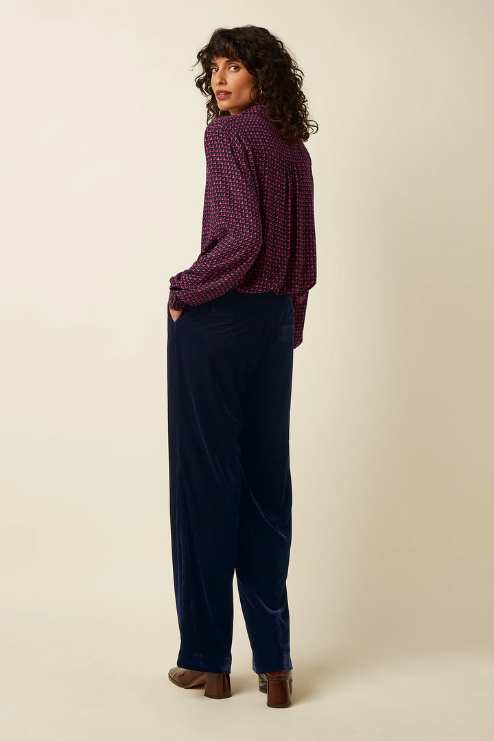 Maisie Chartre bluse - evening blue